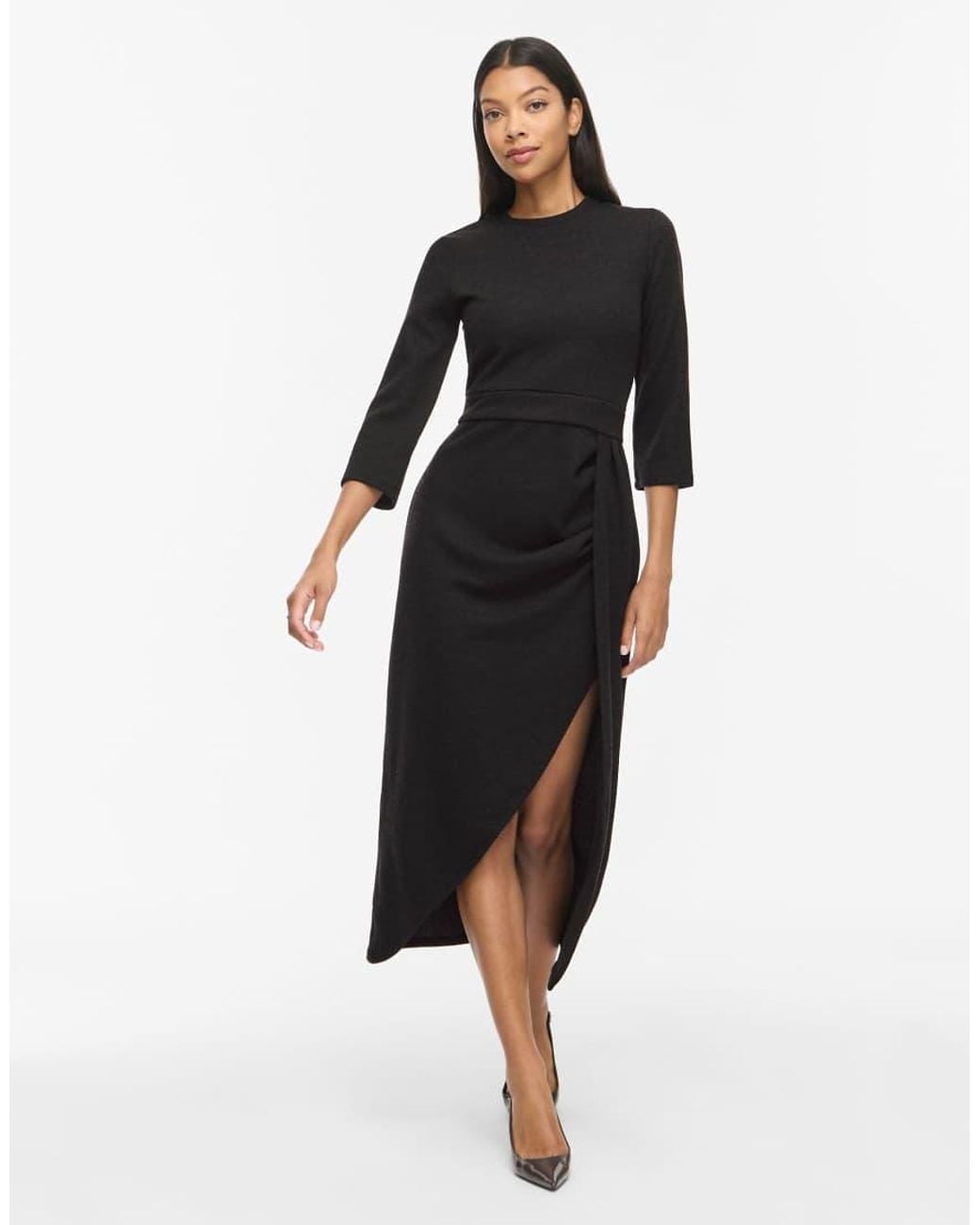 Vila Black Midi Dress