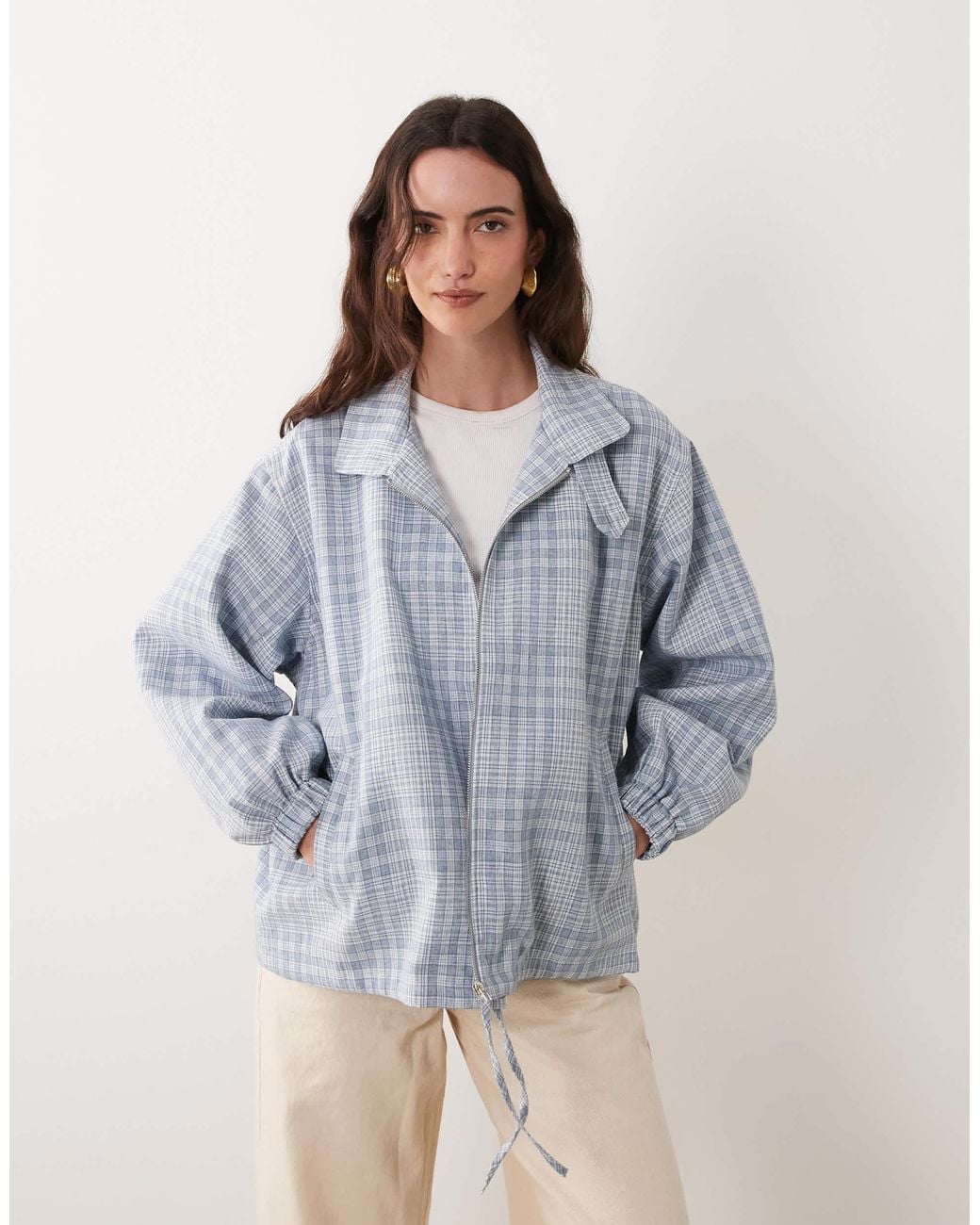 ASOS Blue Casual Harrington Jacket