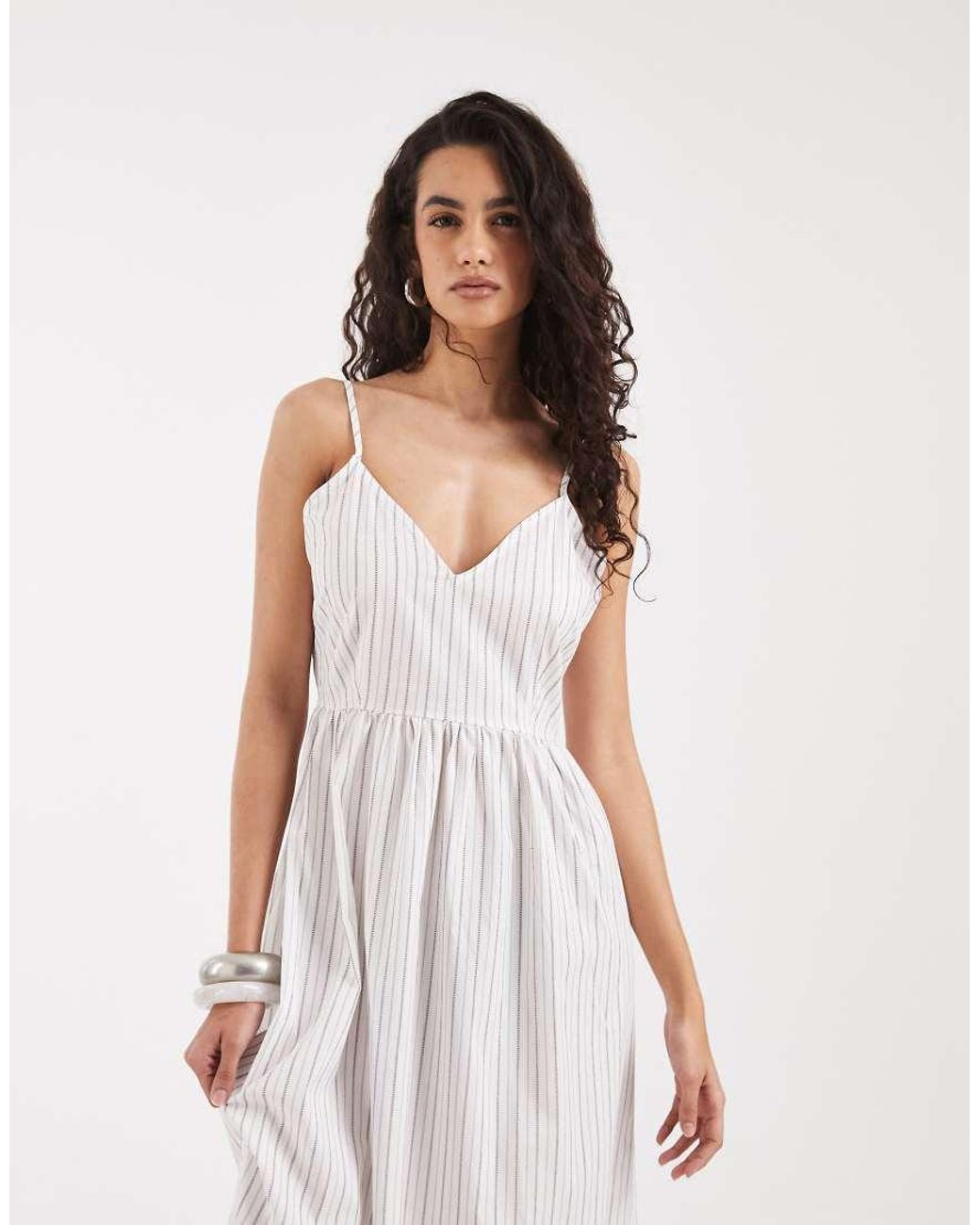 Vero Moda White Cami Midi Dress