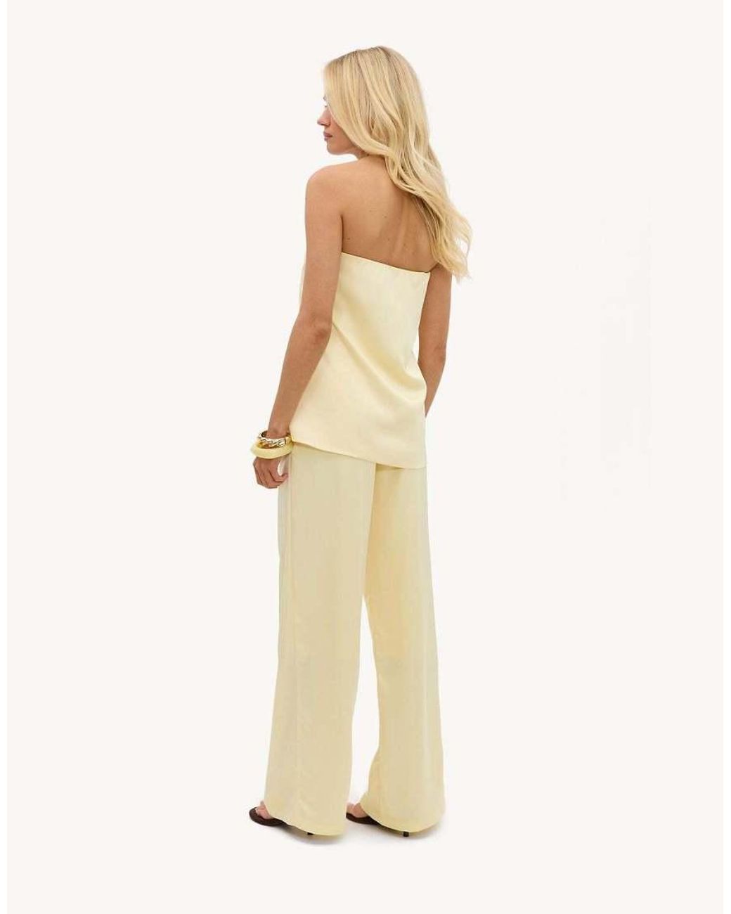 Loavies Natural A Floral Awakening Satin-Look Trousers