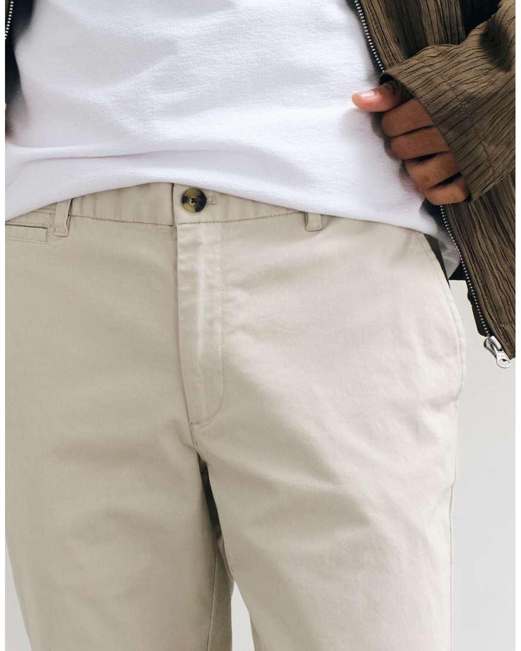 Mango Multicolor Cotton Rich Slim Fit Trousers for men