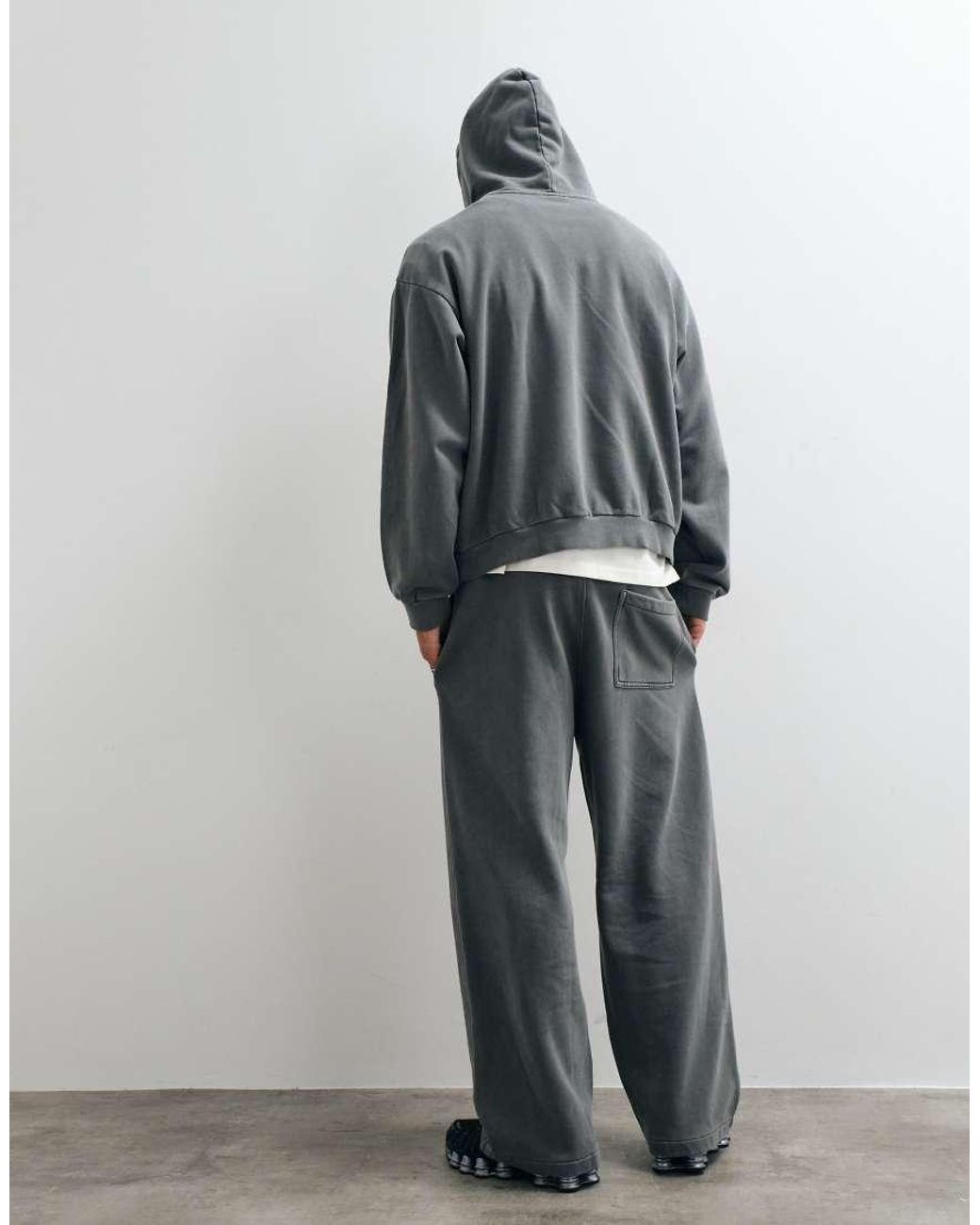 Weekday Gray Co-ord Heavyweight Jersey Wide Leg jogger for men