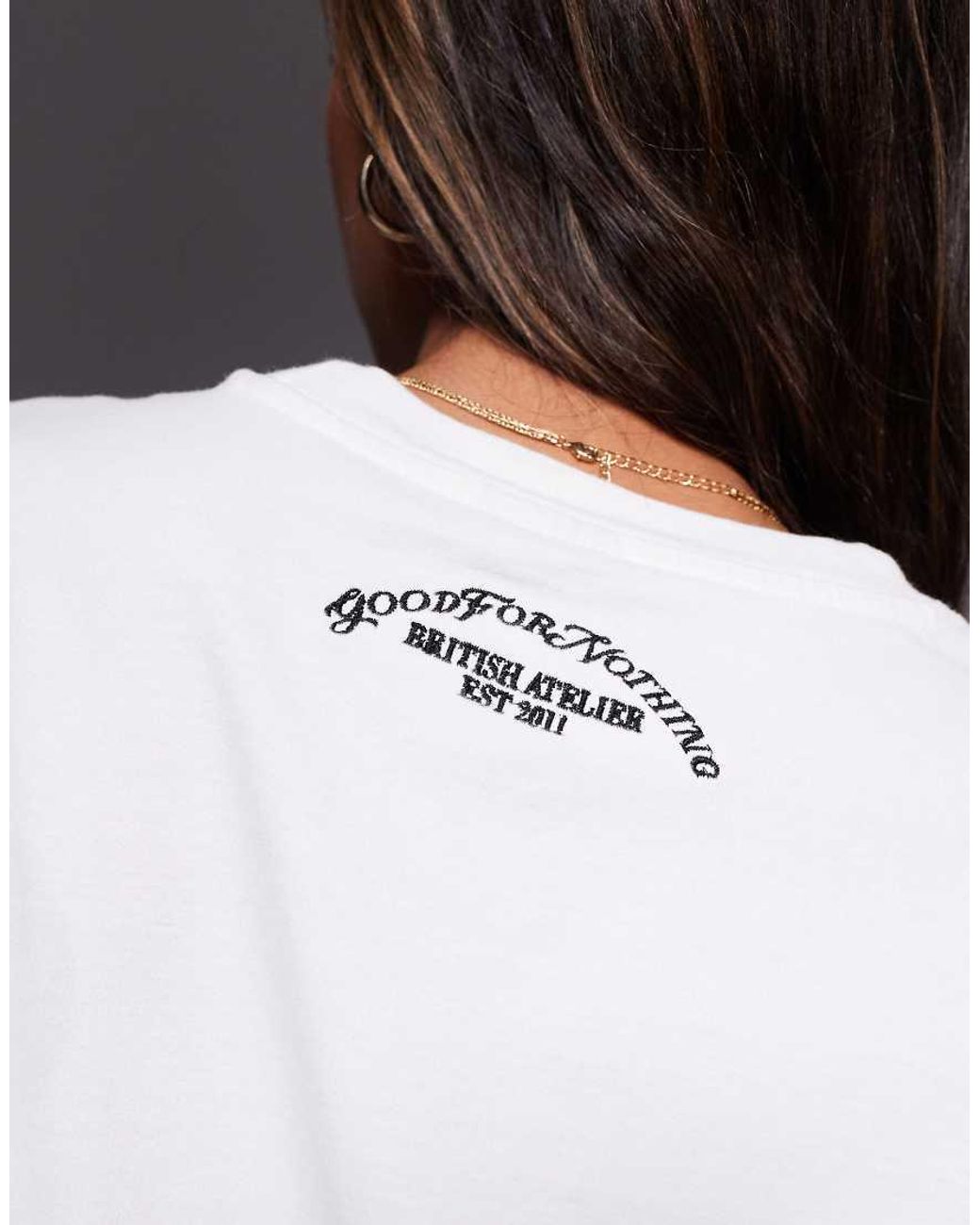 Good For Nothing White Vintage Oversized T-Shirt
