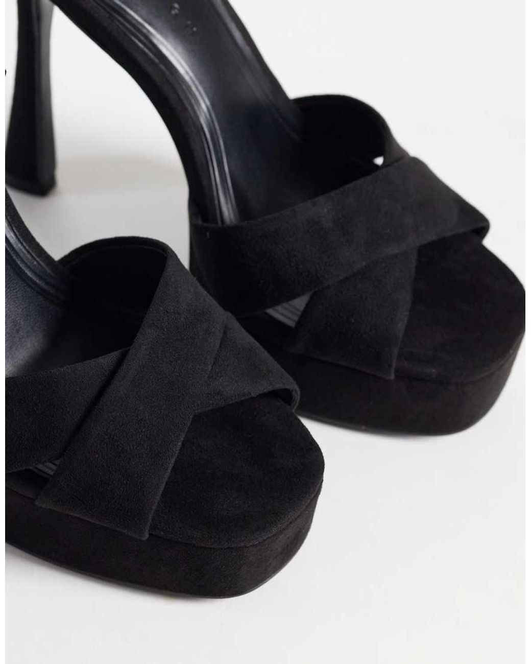 ASOS Black Niche Platform Heeled Sandals
