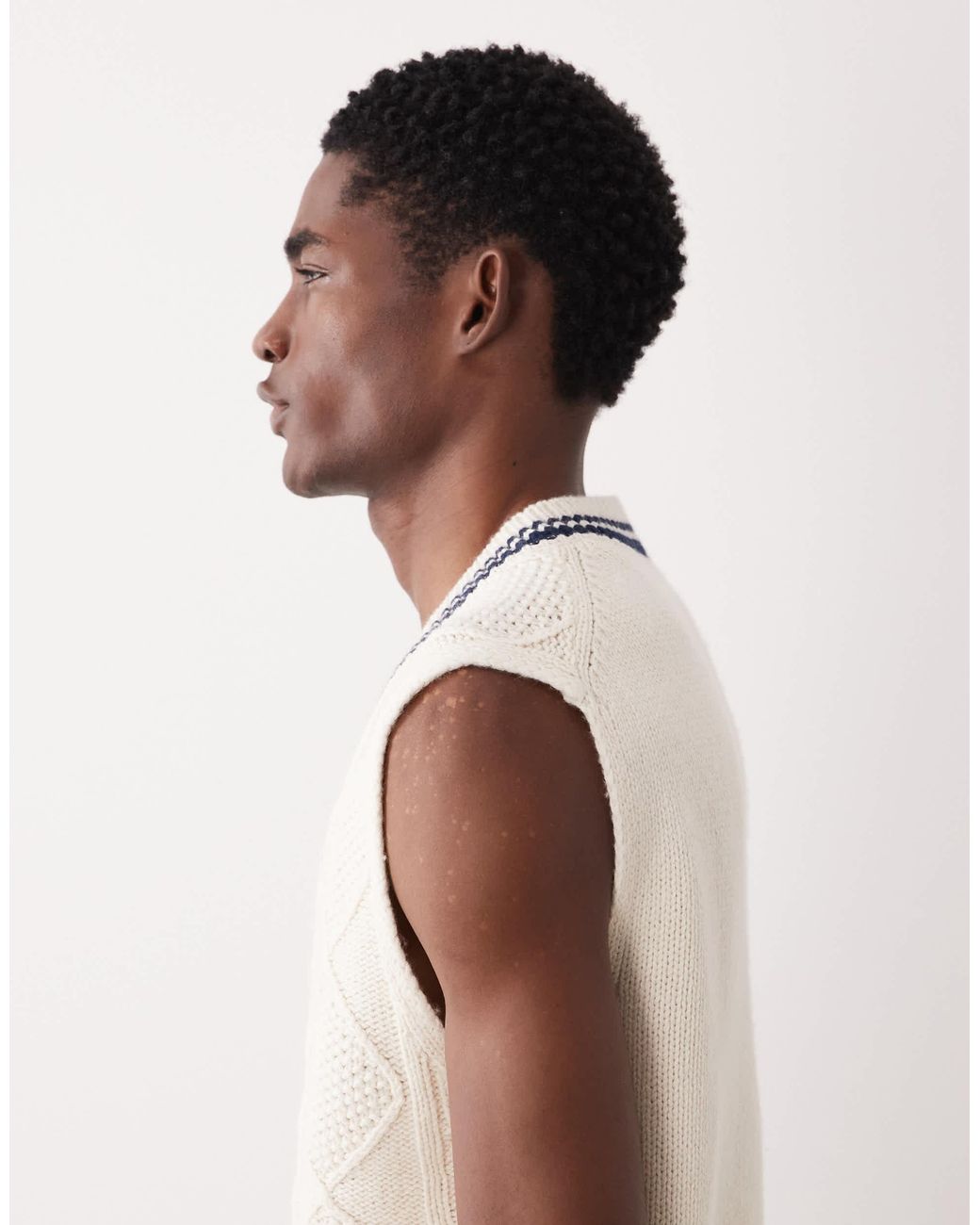 Gant – strickpullunder in Natural für Herren