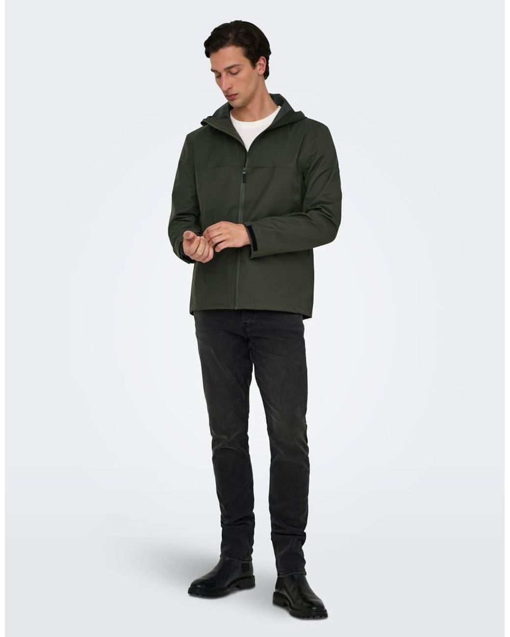 Only & Sons Gray Jacket for men