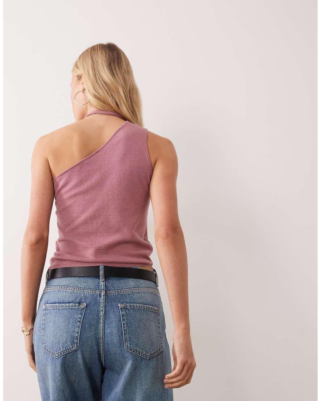 Mango Blue Teen Scarf Detail Sleeveless Top