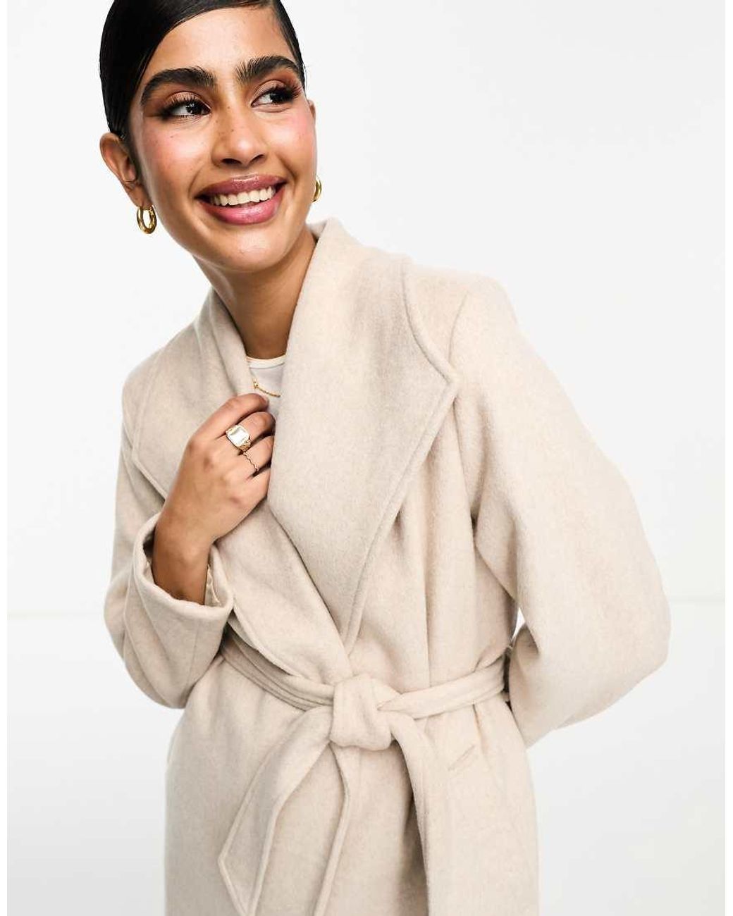 SELECTED Natural Belted Formal Coat
