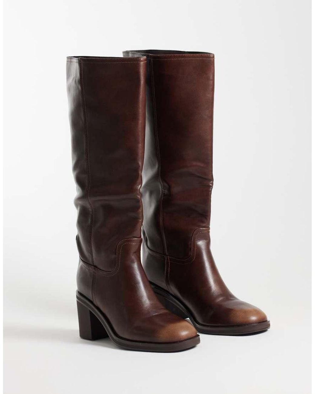 SIMMI Brown Simmi London Bryce Heeled Knee Boots