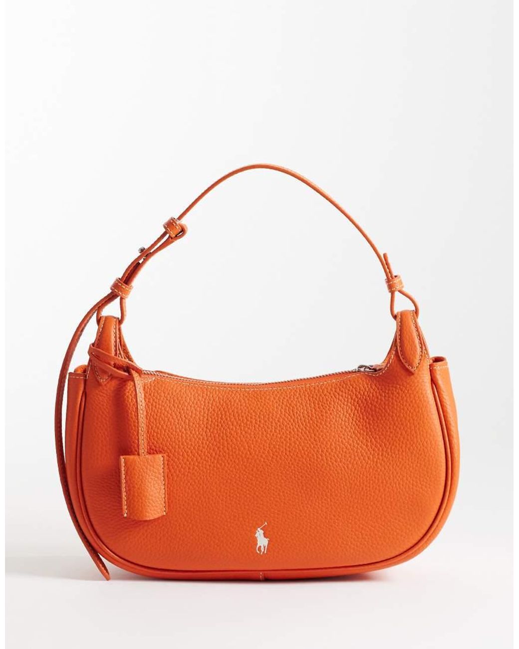 Polo Ralph Lauren Orange Polo Ralph Lauen Polo Play Leather Shoulder Bag