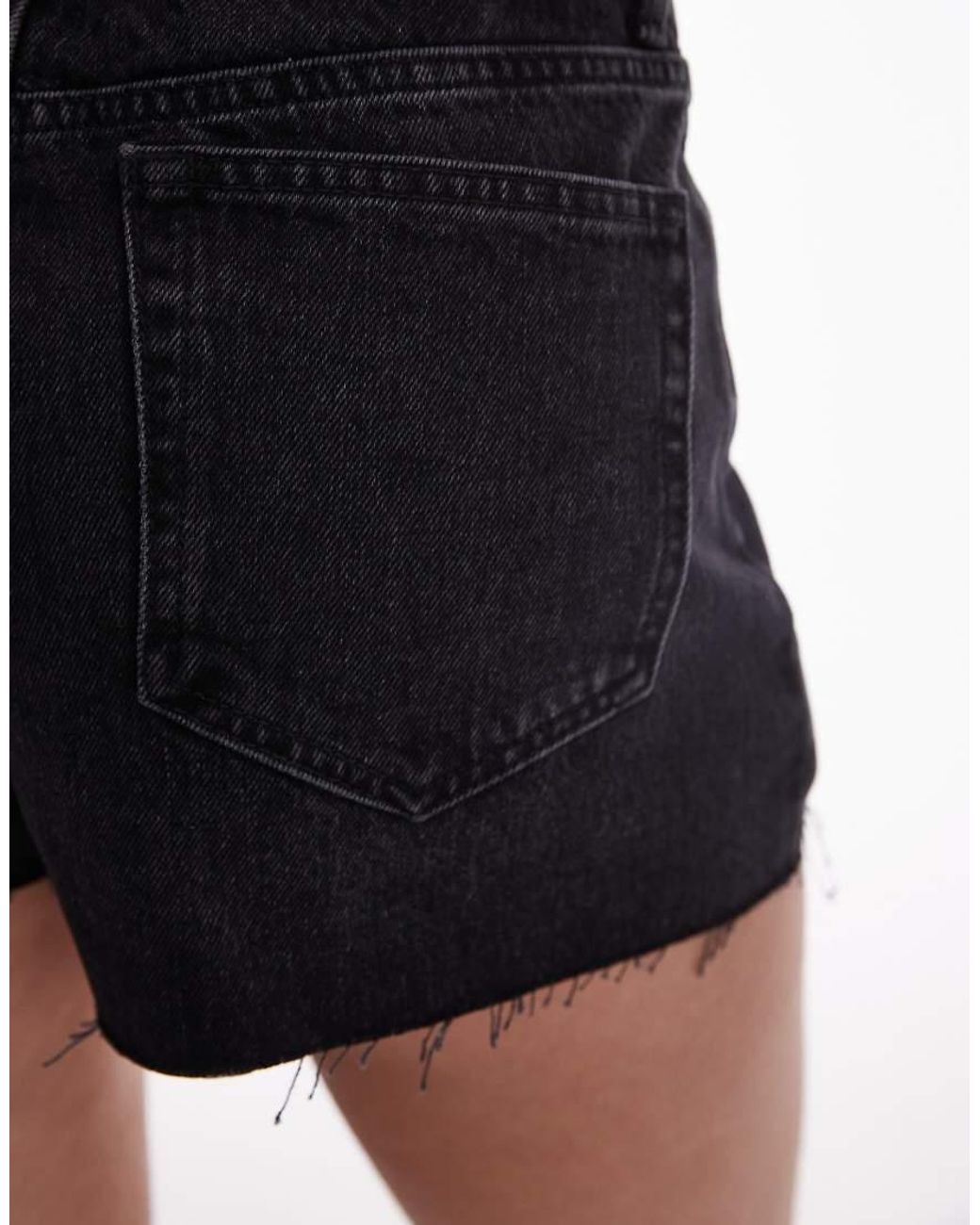 TOPSHOP White Denim A-line Shorts