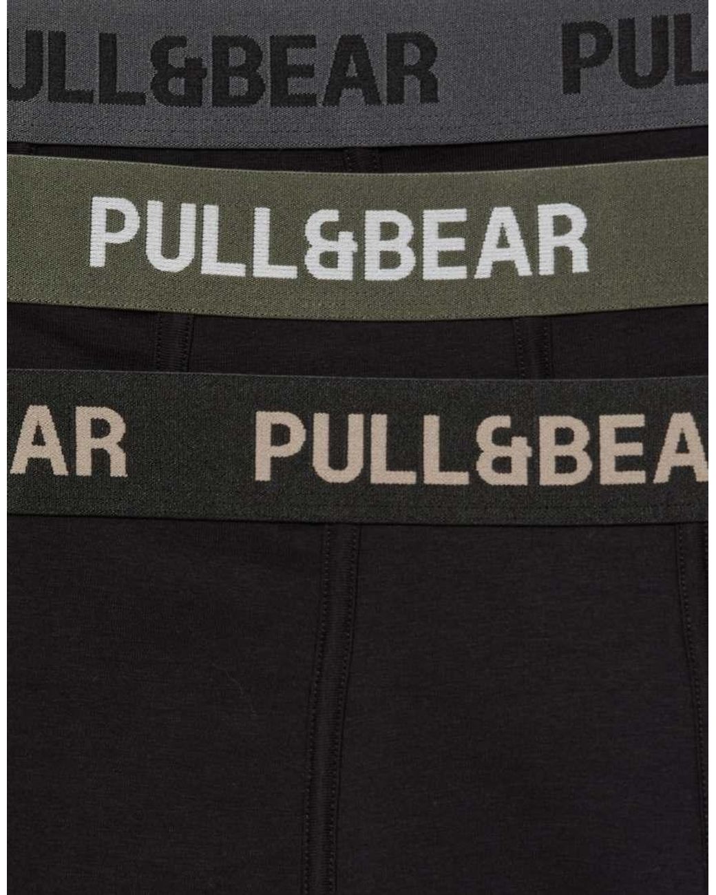 Pull&Bear Black 3-pack Of Boxers for men
