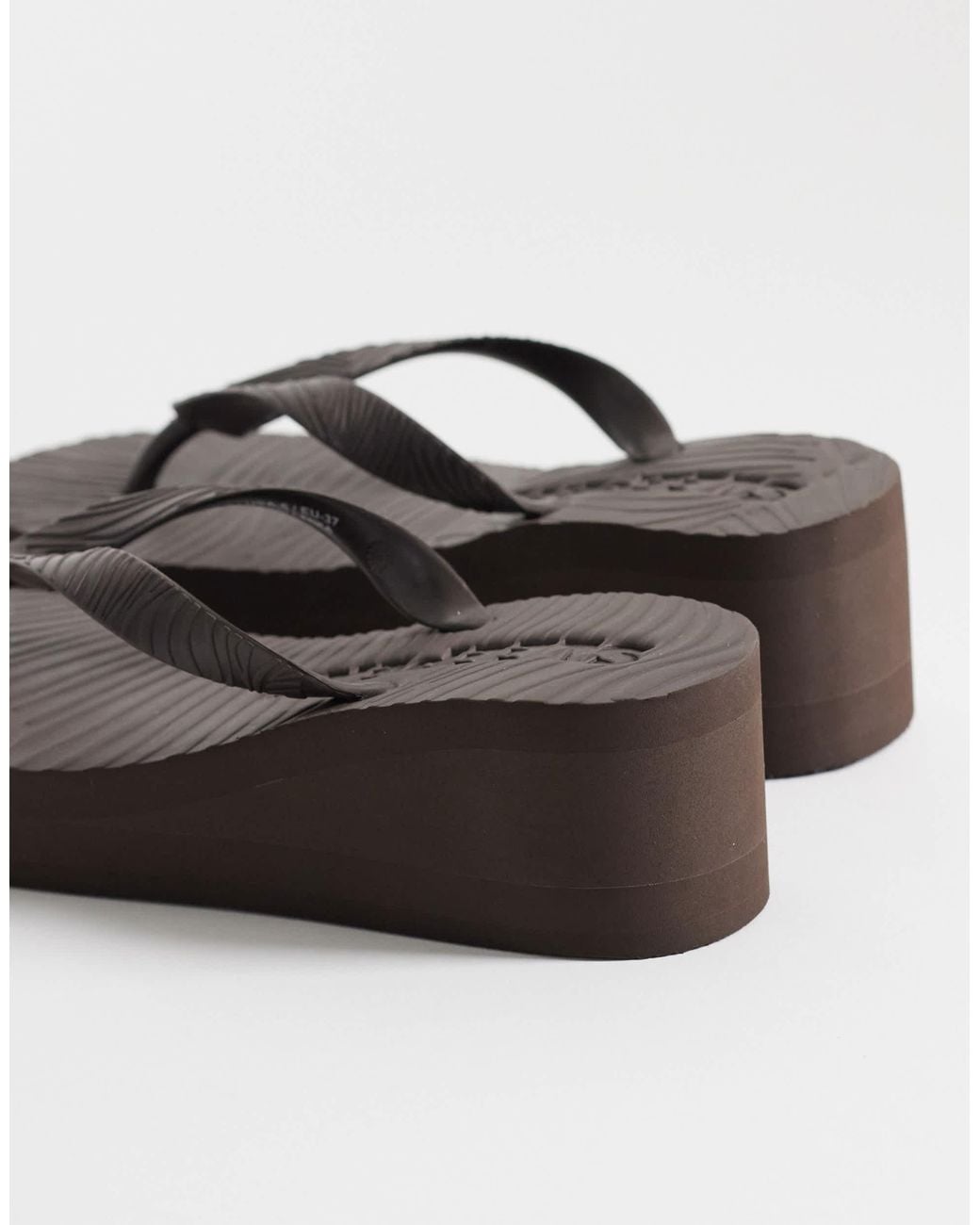 Sleeper Gray High Platform Thongs