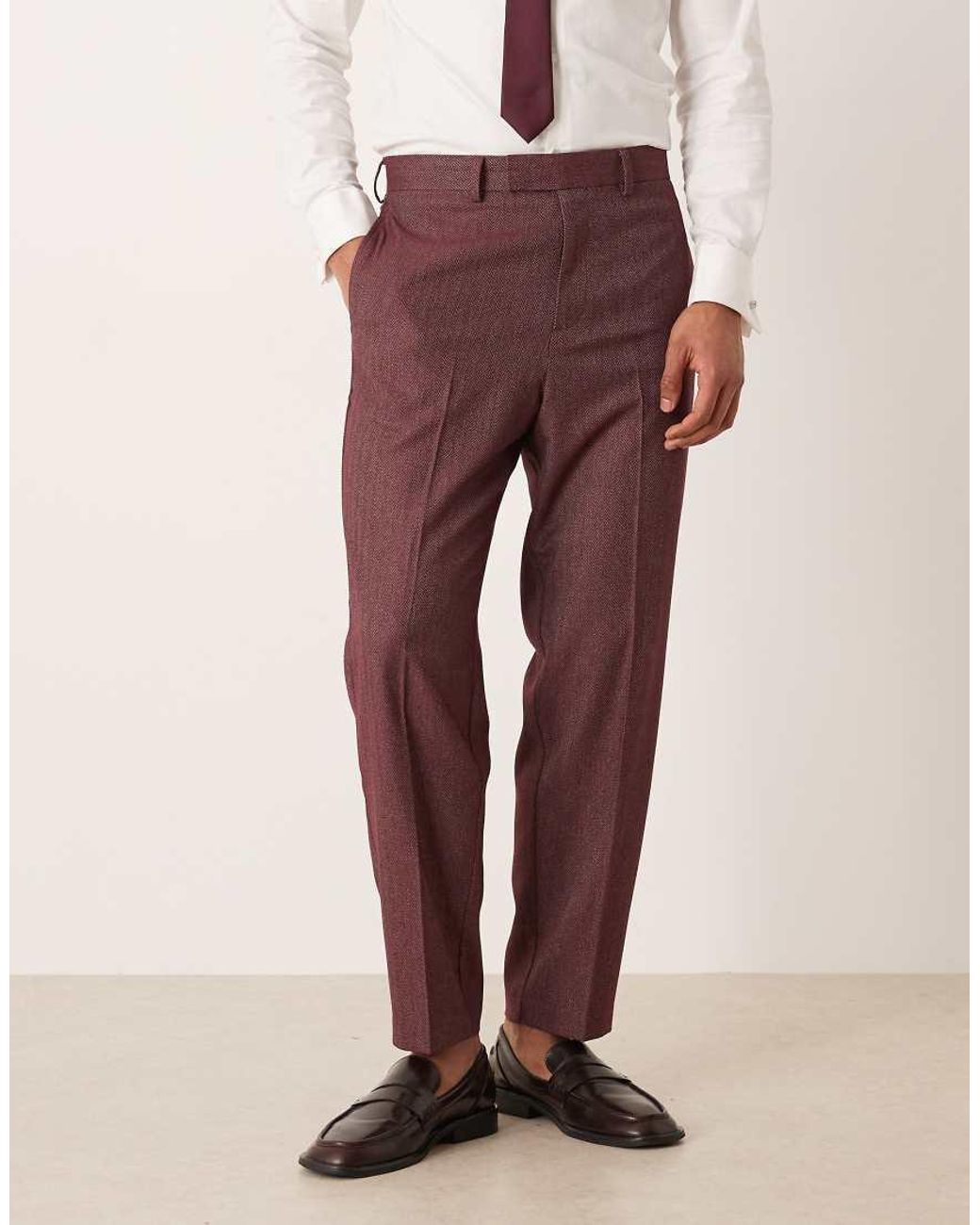 ASOS Relaxed Tapered Suit Pants for men