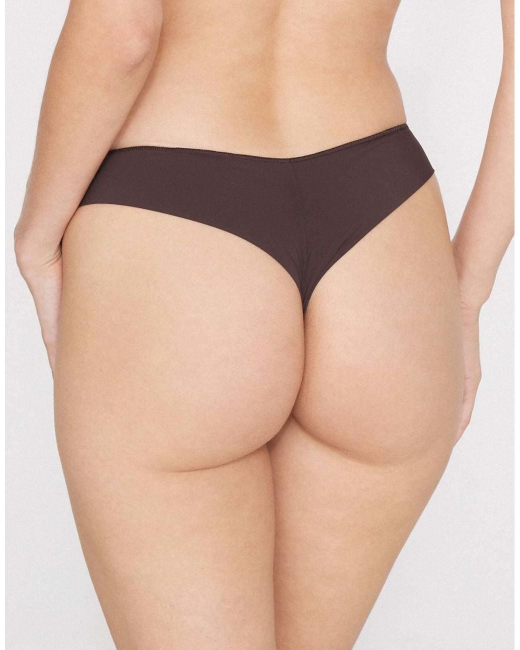 Tezenis Brown Microfibre Brazilian Briefs