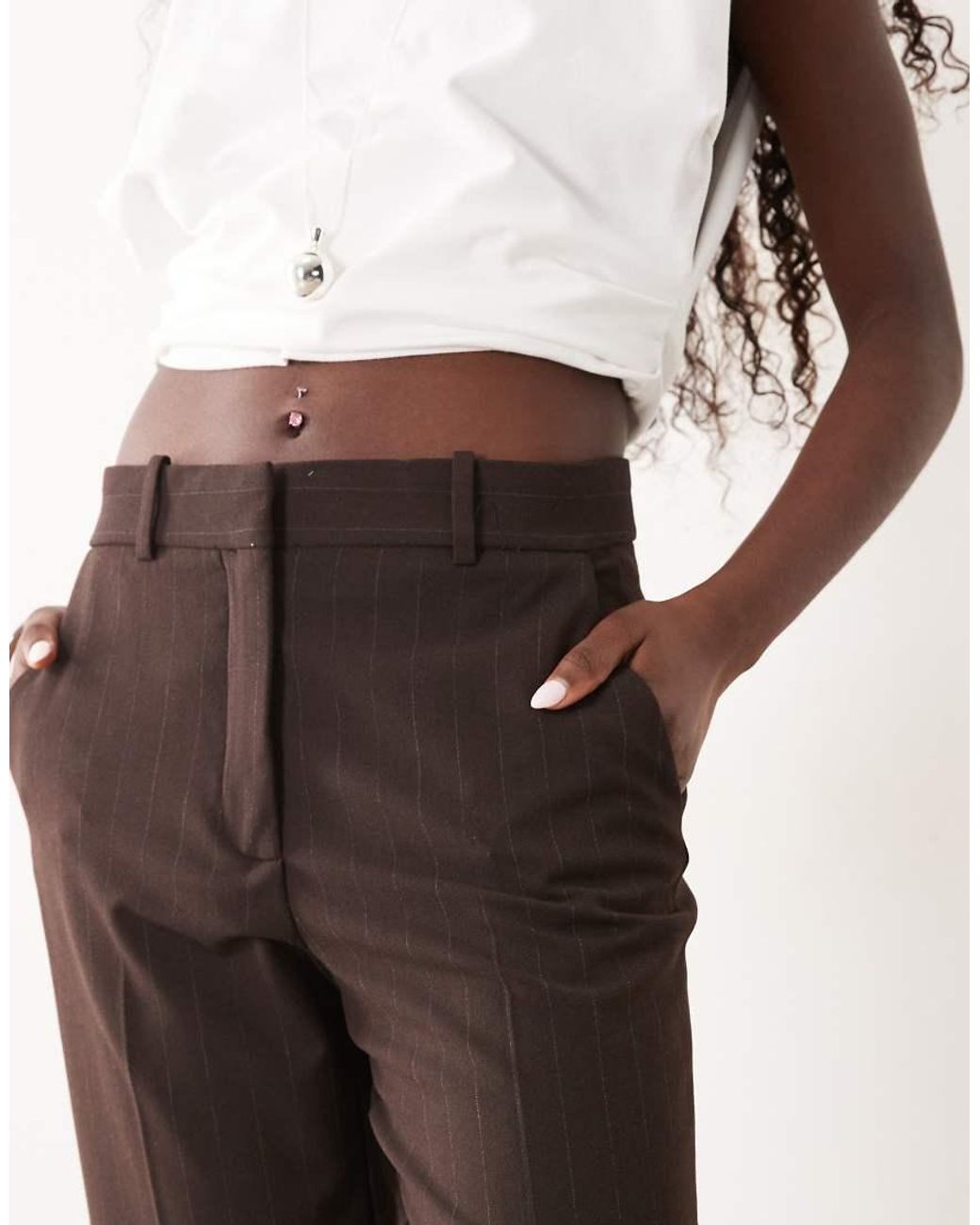 Mango White Tailored Trouser