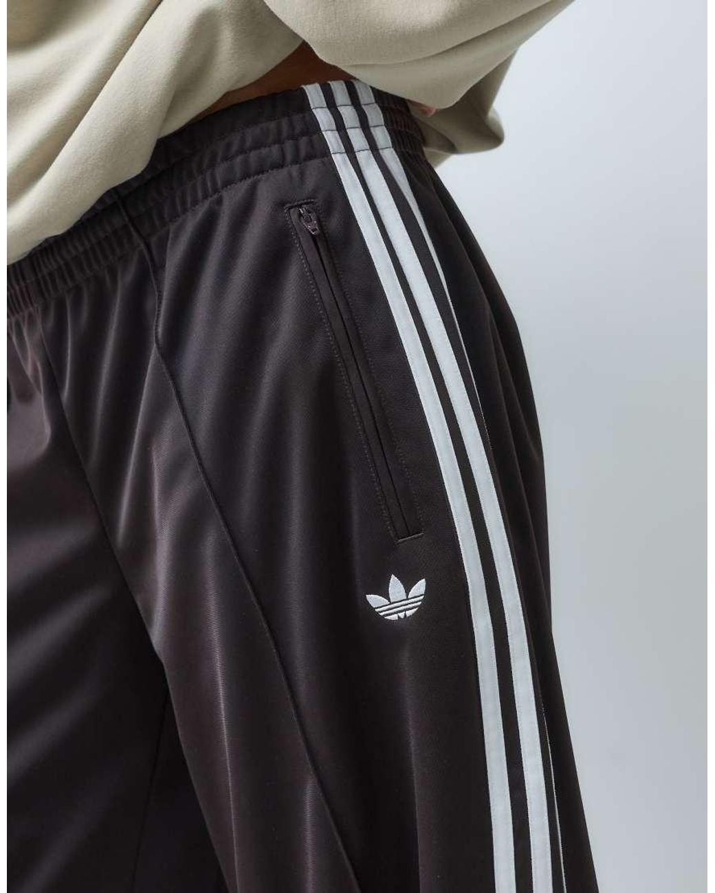 Adidas Originals Gray Firebird Barrel Leg Track Pants