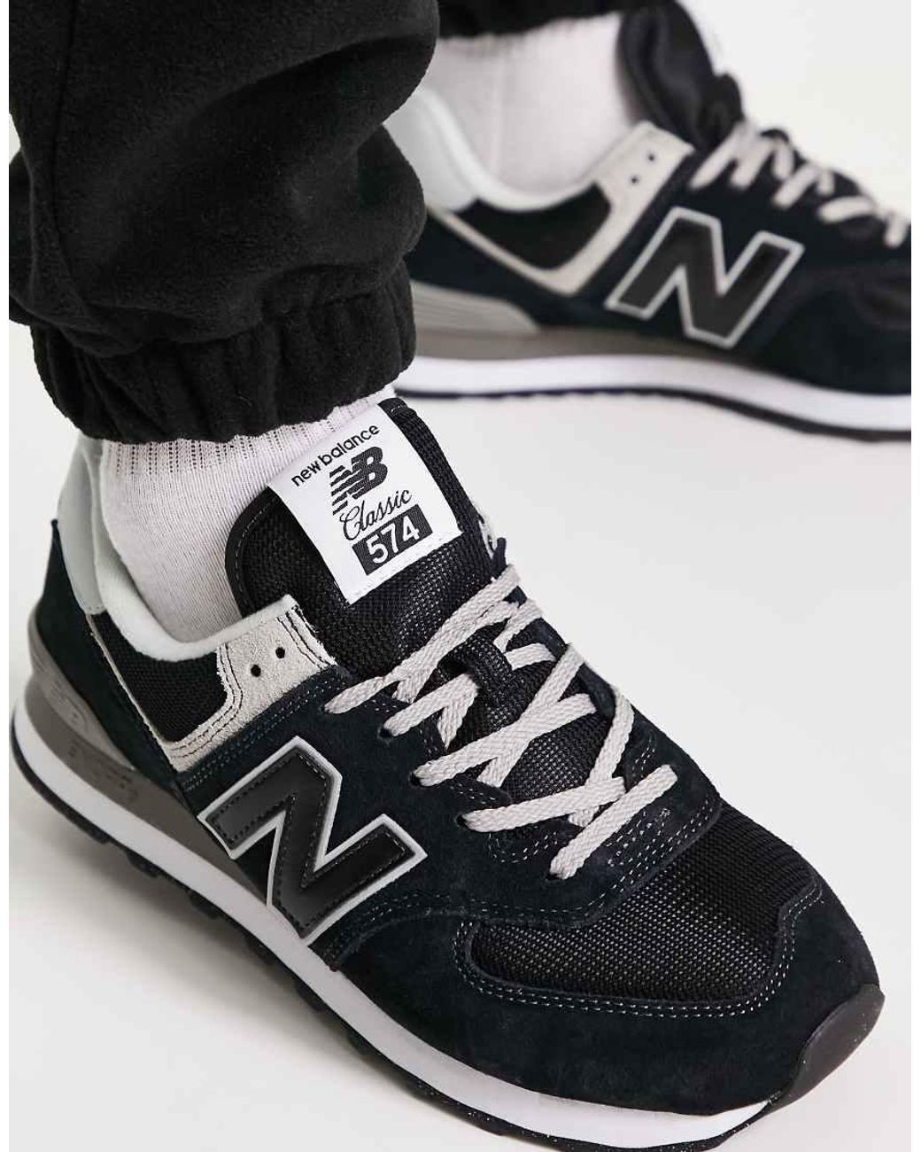 New Balance Black 574 Trainers