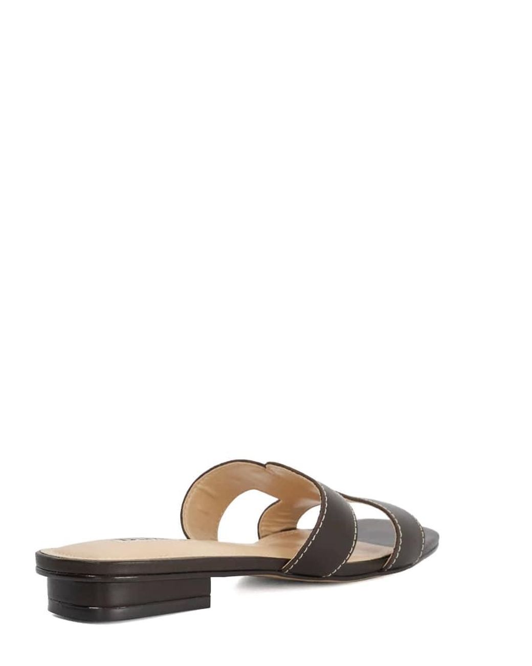 Dune Brown Loupe Smart Slider Sandals
