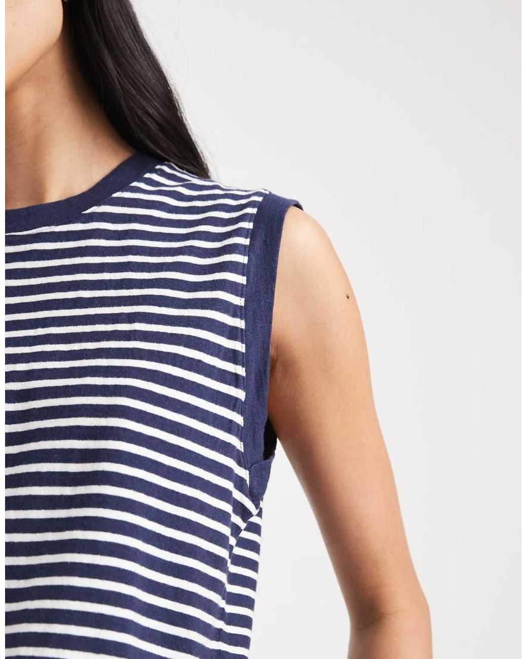 Levi's Blue Boxy Striped Tank Top