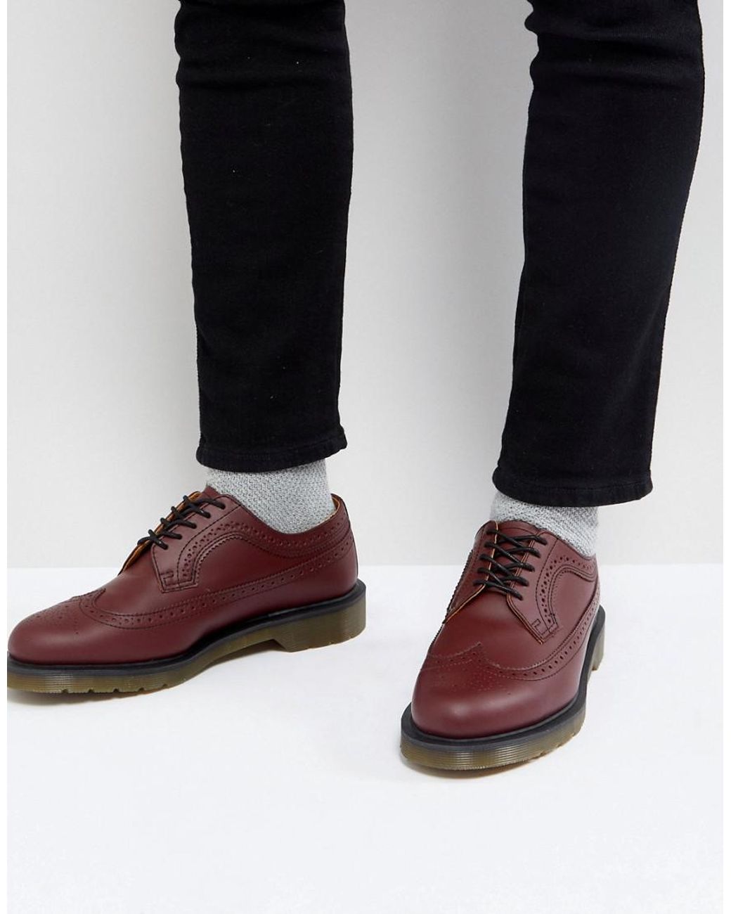 Dr. Martens 3989 Brogues in Red for Men | Lyst