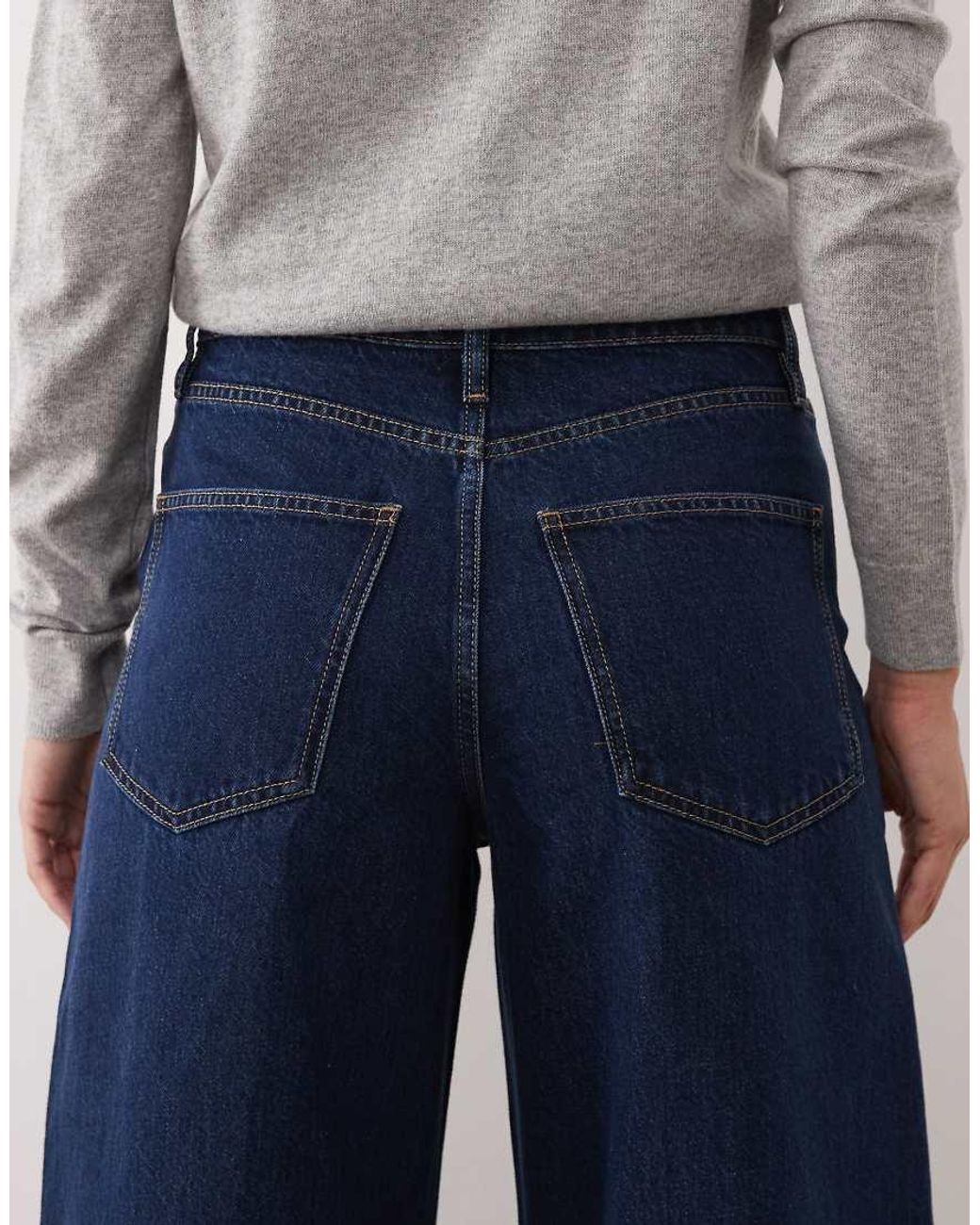 Mango Blue Iris 100% Cotton baggy Jean