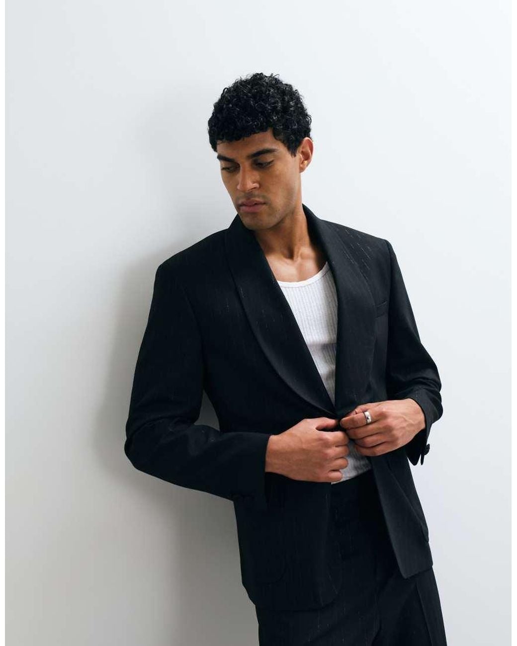 ASOS Blue Slim Suit Jacket for men