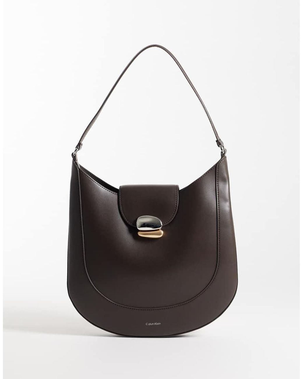 Calvin Klein Black Bucket Bag With Two Tone Hardware
