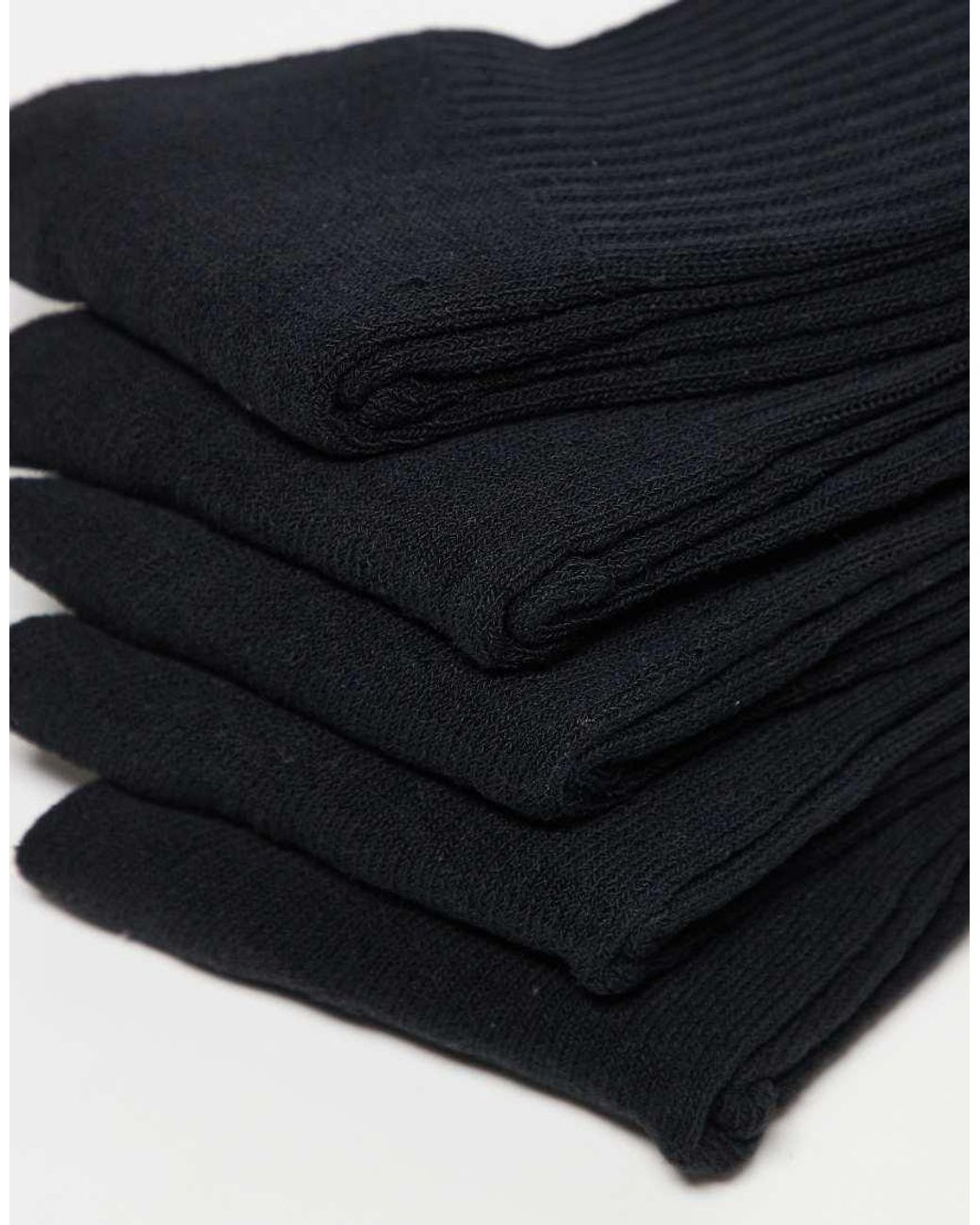 Jack & Jones Metallic 5 Pack Ribbed Logo Socks for men