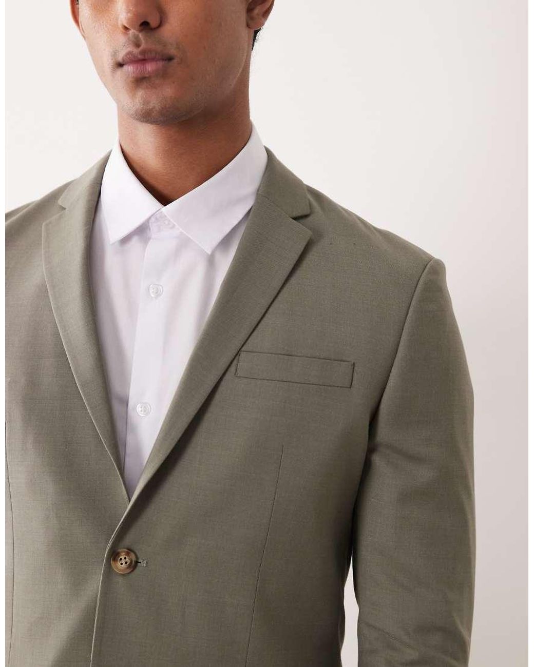 Jack & Jones Gray Slim Fit Suit Blazer for men