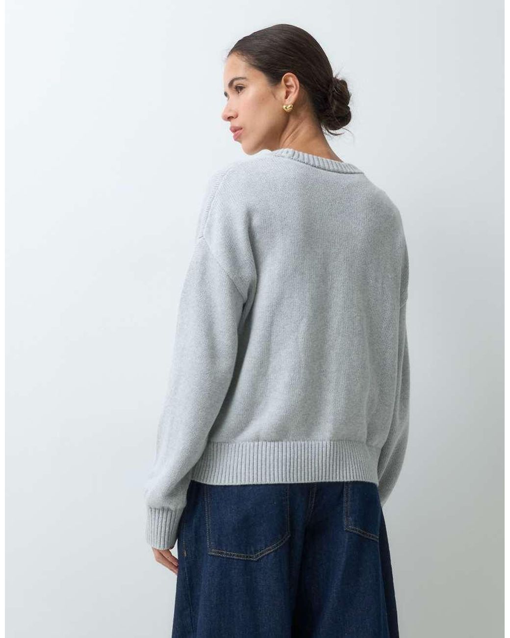 Gap Gray Oversized Knitted Jumper