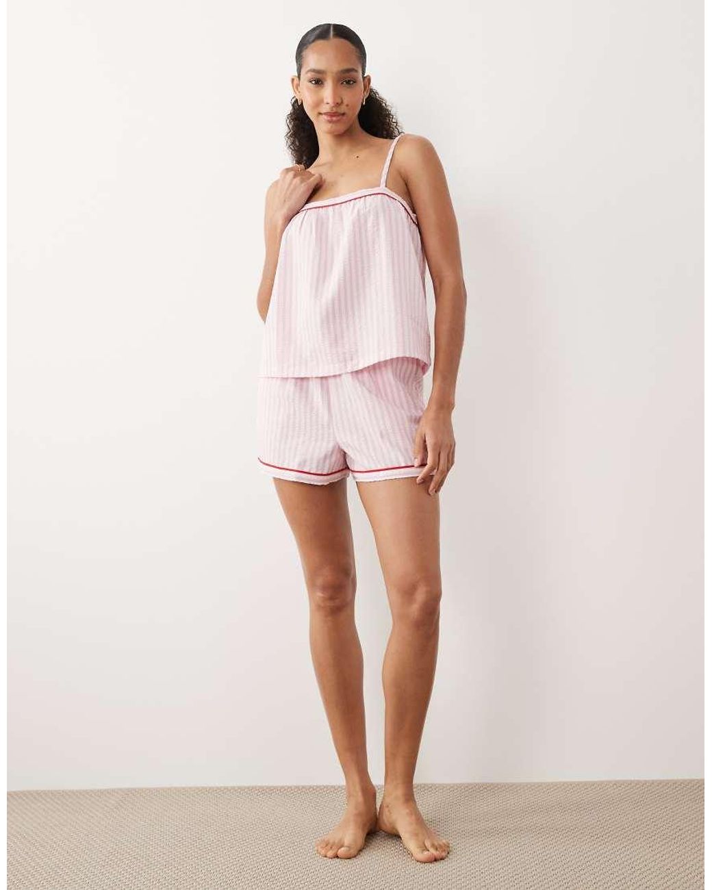 Threadbare Pink Cami Top And Shorts Pyjama Set