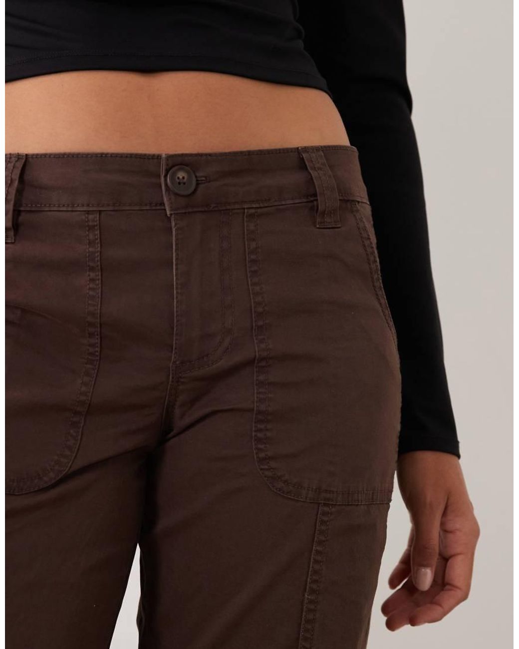 Cotton On Brown Low Rise Utility Pant