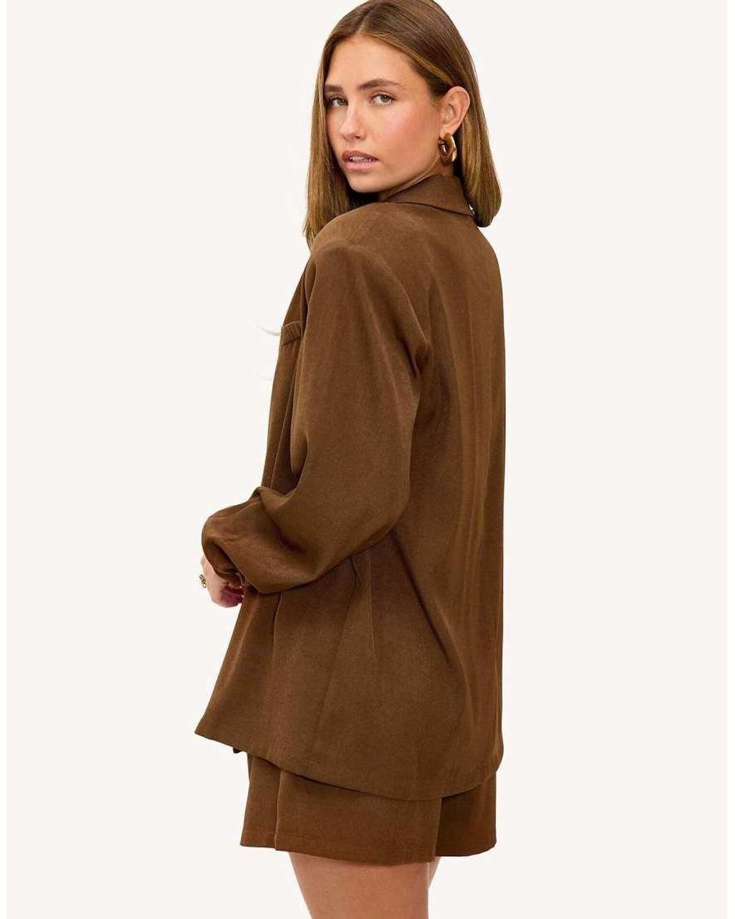 Loavies Brown Retro Flavour Button Blouse