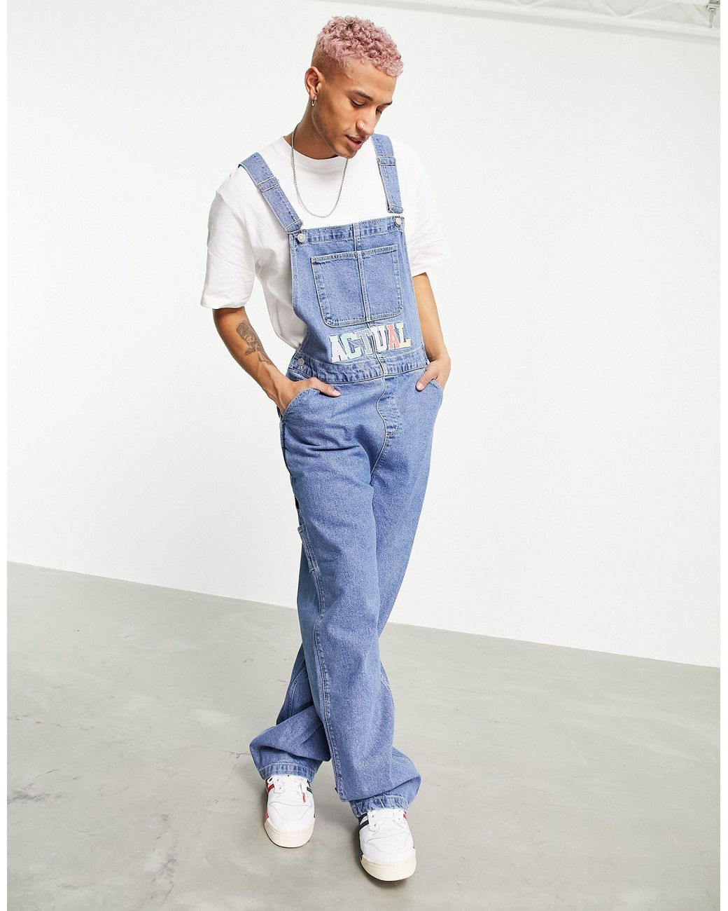 ASOS Asos Actual baggy Denim Dungarees 