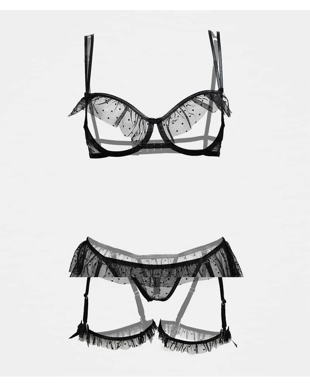 Ann Summers White All Mine Crotchless Lingerie Set