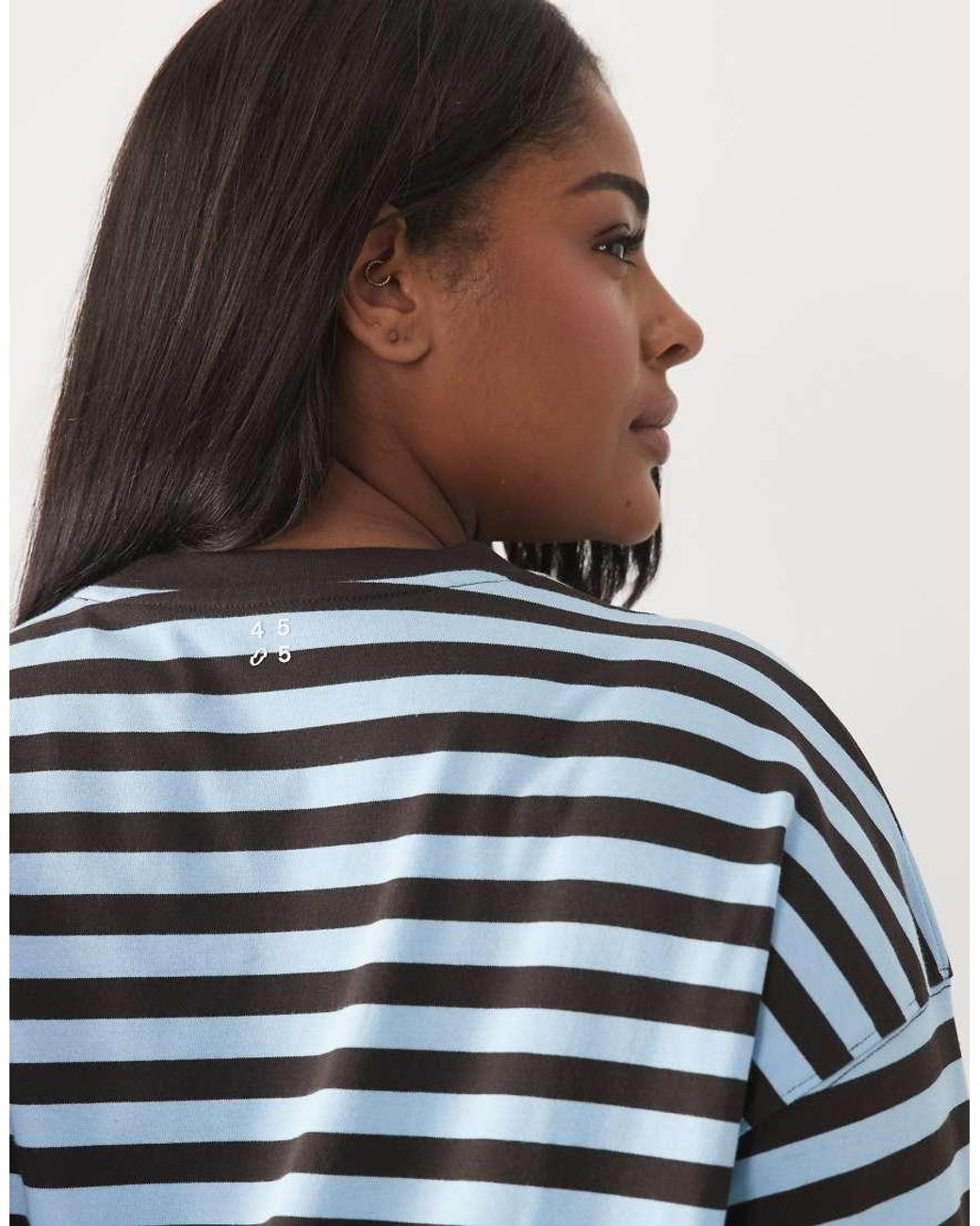 4505 Blue Curve Icon Heavyweight Cotton Oversized Long Sleeve T-shirt