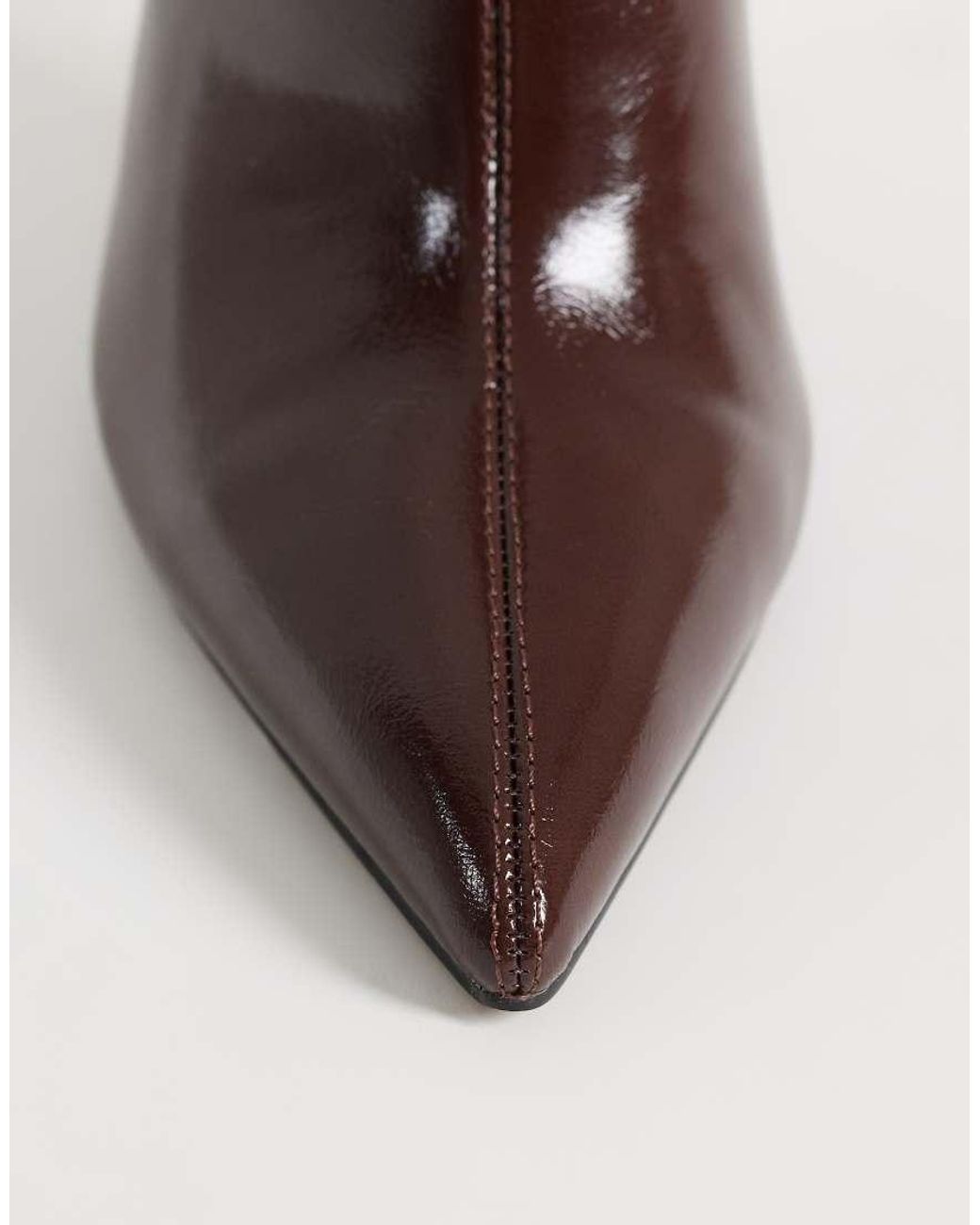 ASOS Brown Charming Heeled Knee Boots
