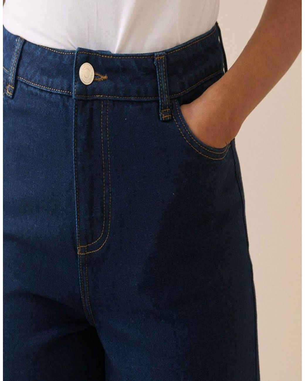 Nobody's Child Blue Denim Putney Barrel Leg Jeans