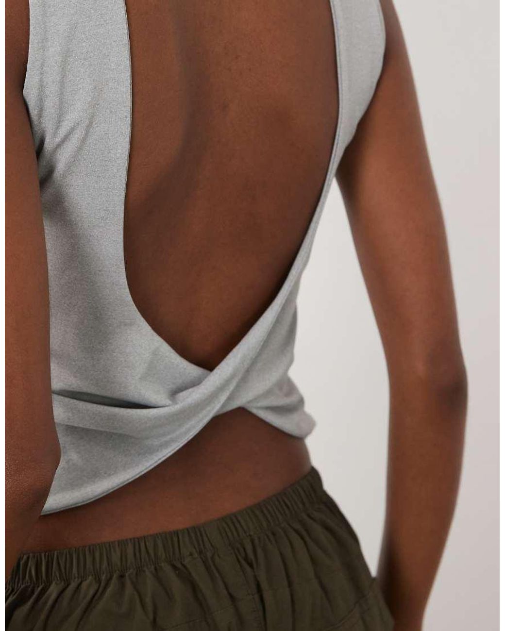 ASOS Green Sleeveless Open Back Top