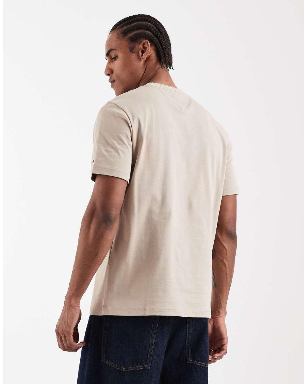 Tommy Hilfiger White Nautical Tipped Collar T-shirt for men
