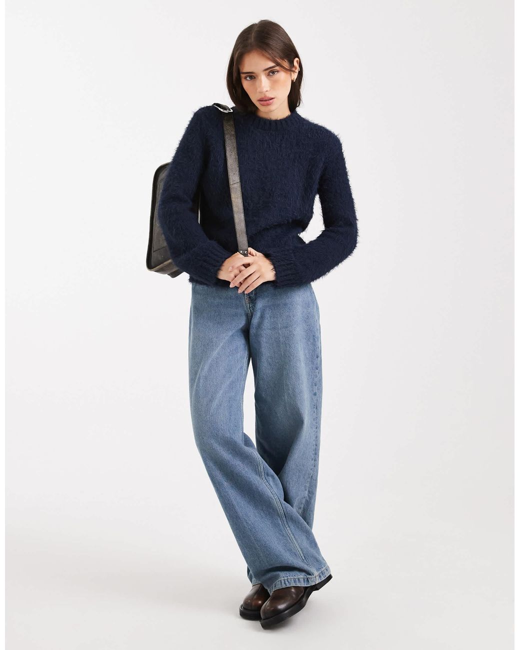 Pull ras Threadbare en coloris Blue