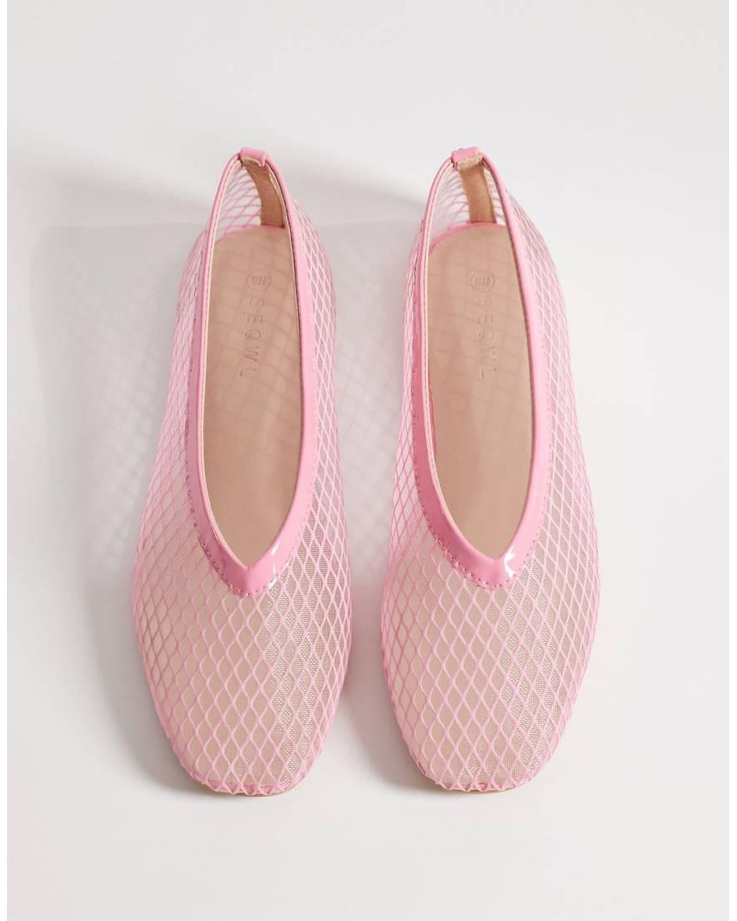 SEQWL Ballerina's Van Geweven Mesh in het Pink