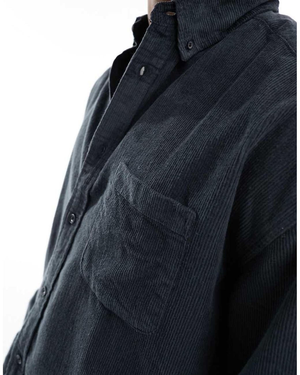 ASOS Blue 90s Oversized Cord Shirt for men