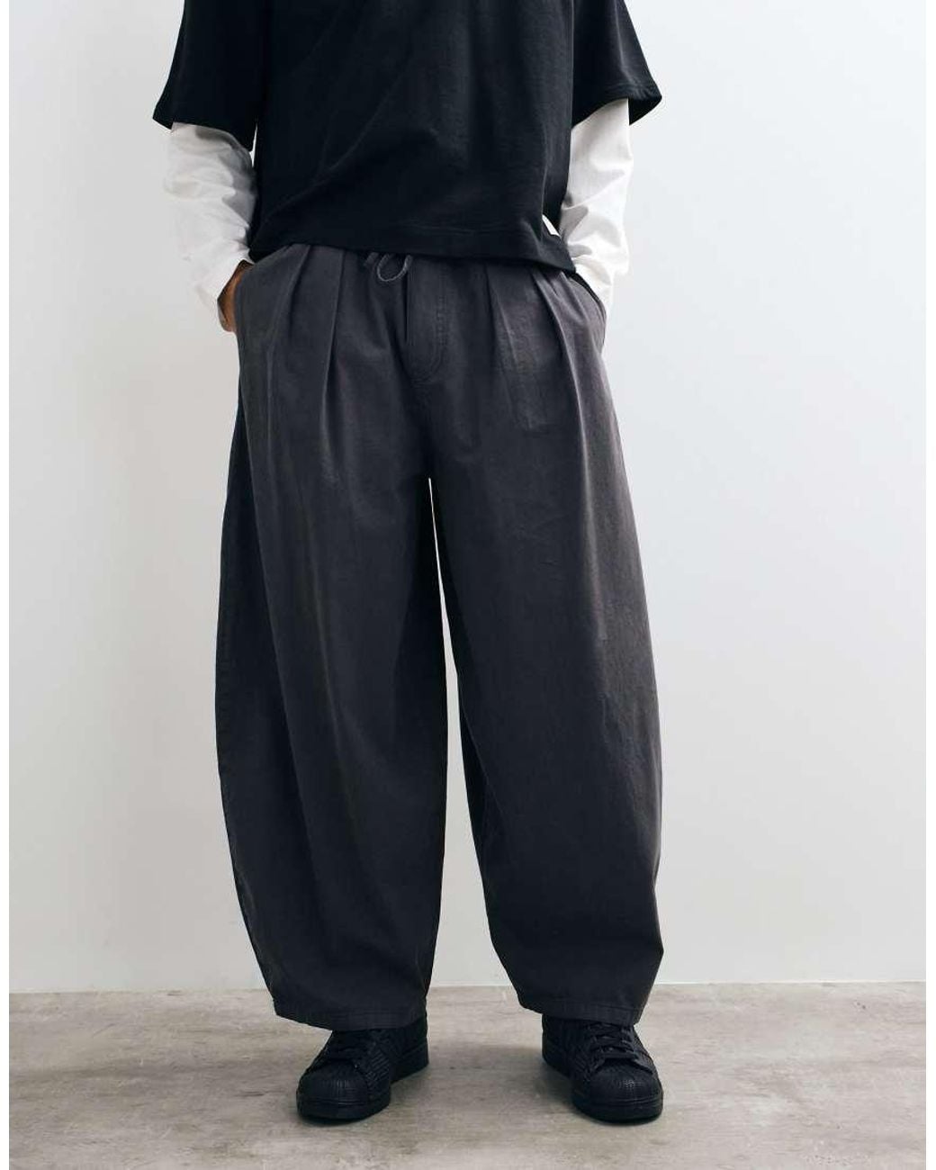 Collusion Blue Xl baggy Pull On Cargo Trouser for men