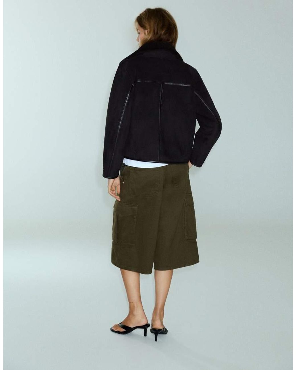 Pull&Bear Green Double-faced Jacket