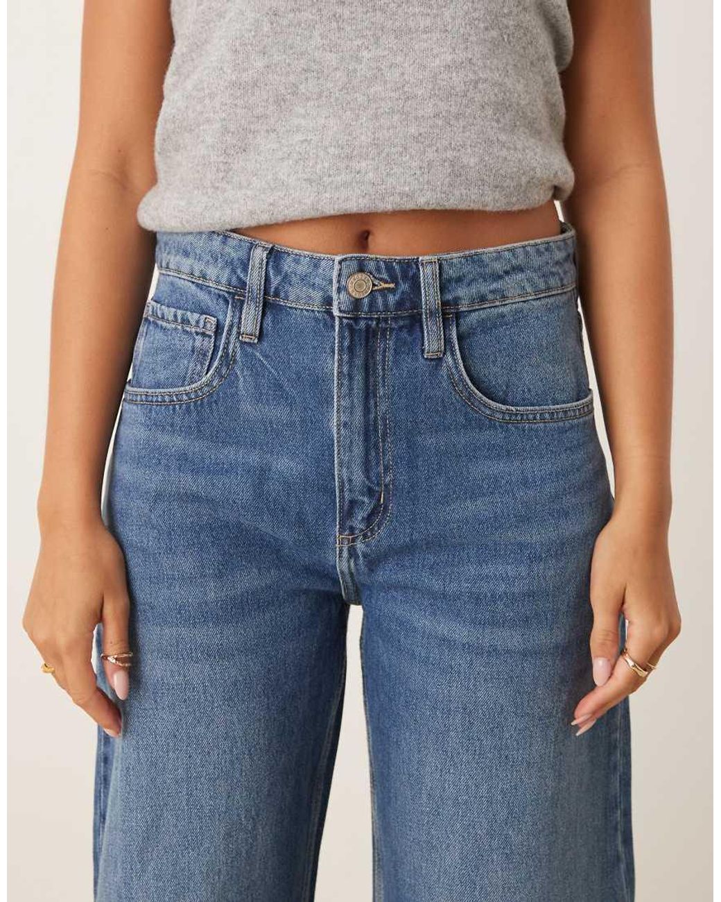 Mango Blue Bet Barrel Jeans