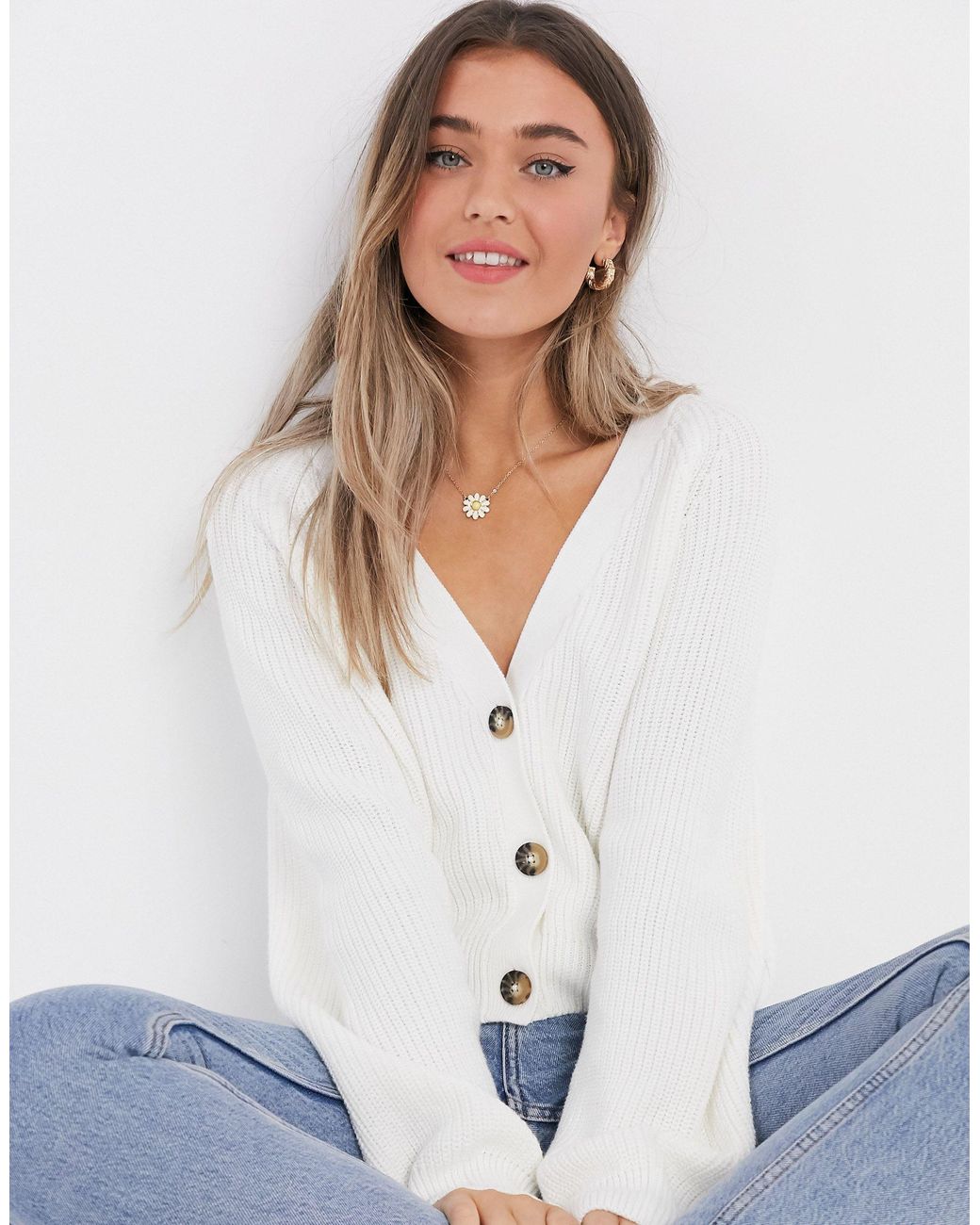 monki ribbed cardigan