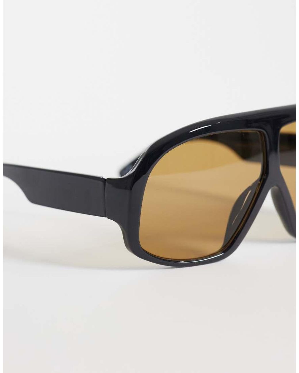 ASOS Natural Super Oversized Aviator Sunglasses