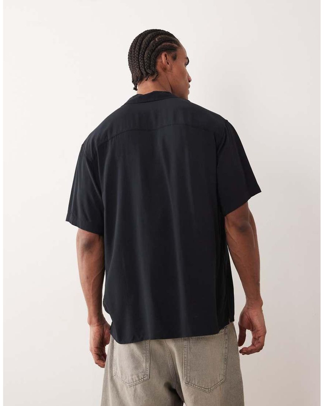Jack & Jones Black Viscose Shirt for men
